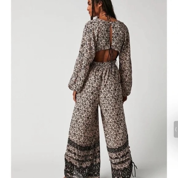 New Free People Forever Timeless Soulmate Boho Jumpsuit Size XS - Picture 5 of 16